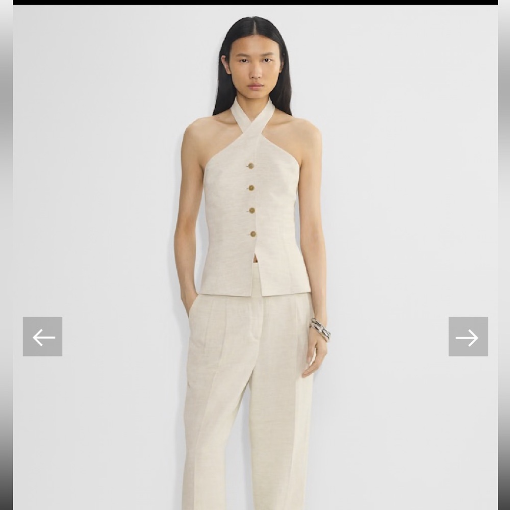 WILDRED linen cream vest